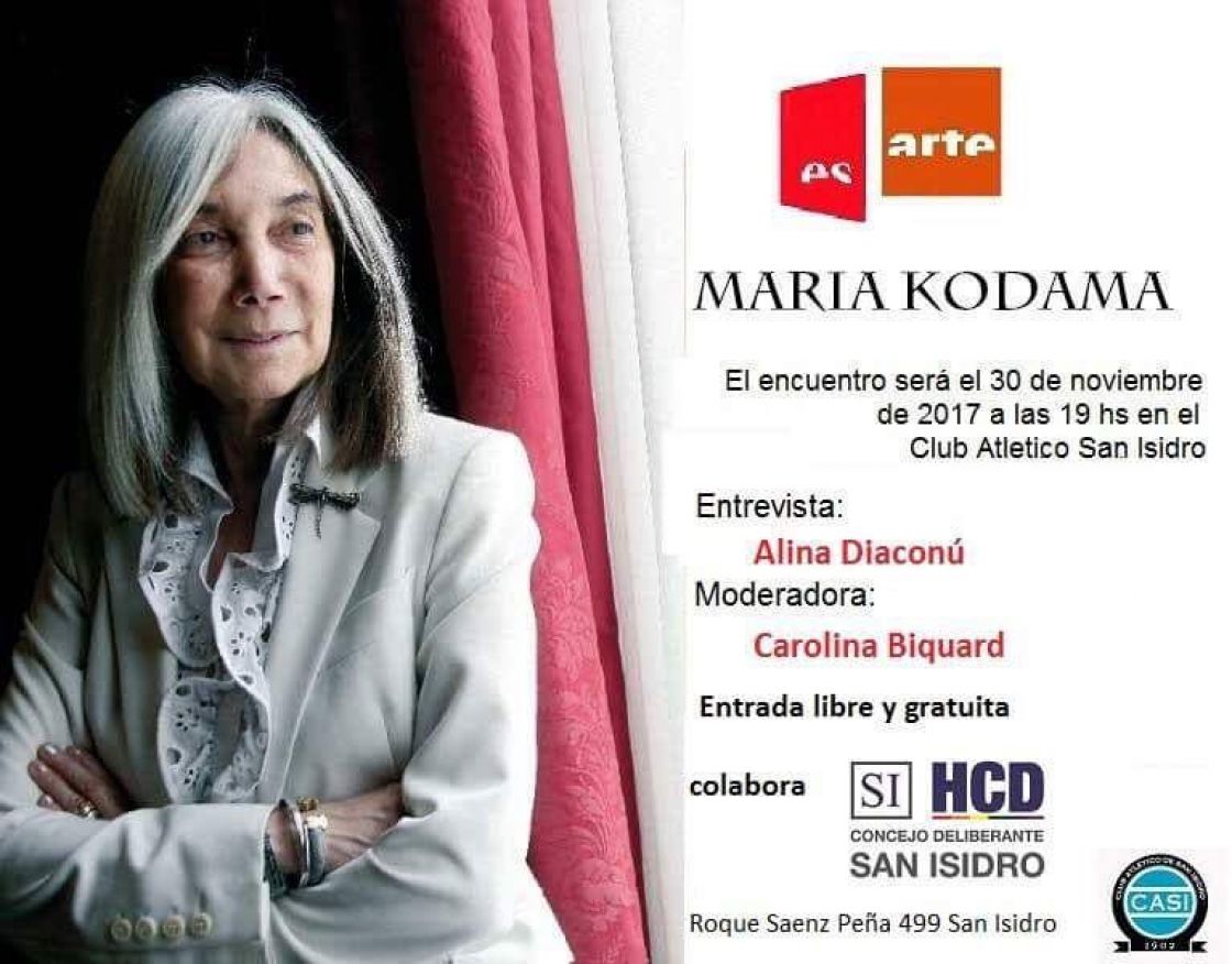 MARIA KODAMA BRINDARA UNA CONFERENCIA EN SAN ISIDRO