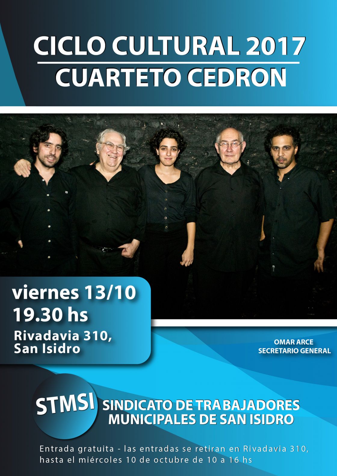 EL CUARTETO CEDRON SE PRESENTA EN SAN ISIDRO