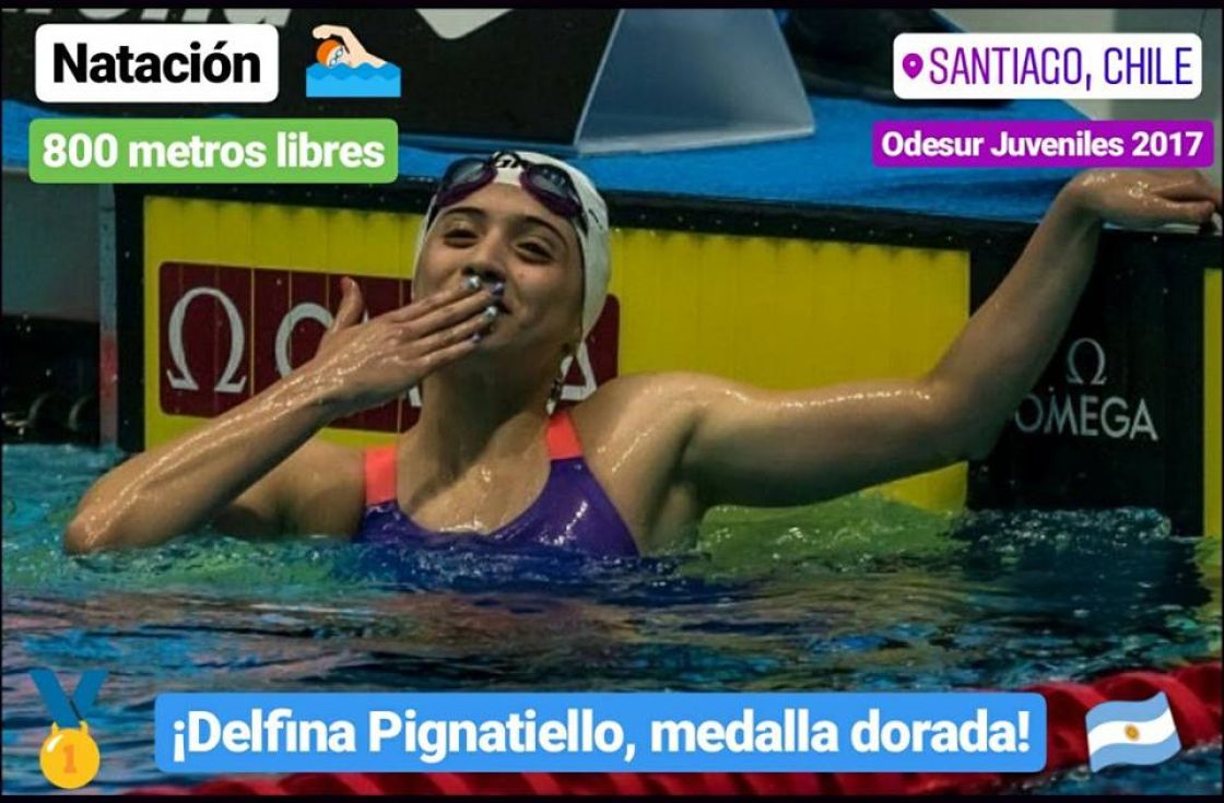 JUEGOS JUVENILES SUDAMERICANOS: DELFINA PIGNATIELLO SIGUE HACIENDO HISTORIA